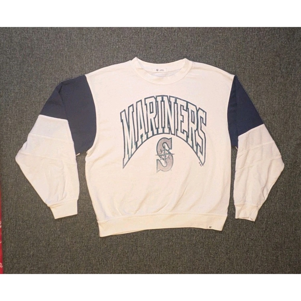 MLB Seattle Mariners Sweatshirt 47 Brand Sweater Unisex Adult Large Multicolor